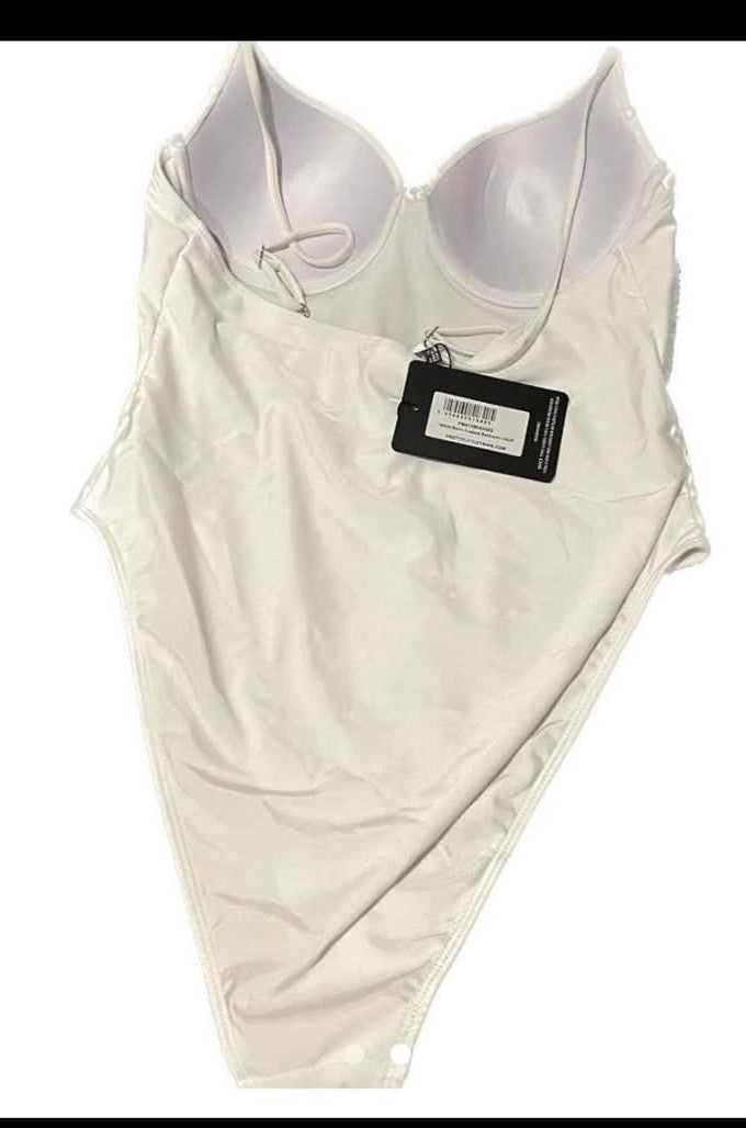 White Basic Cupped Swimsuit